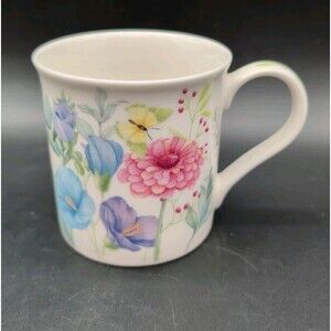 Burton and Burton Floral Mug Spring Butterfly Botanical